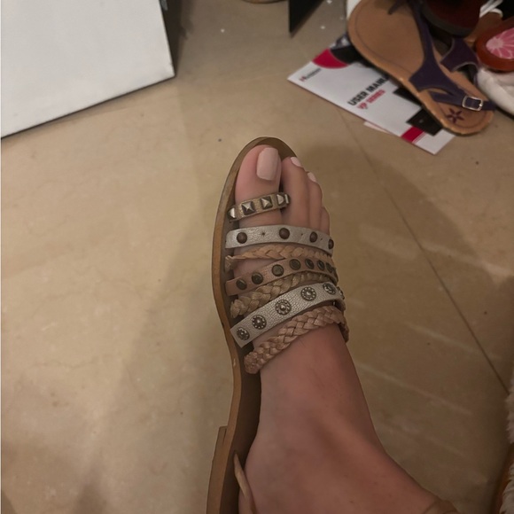 Lucky Brand Tan and Cream Strappy Sandals - Picture 3 of 4
